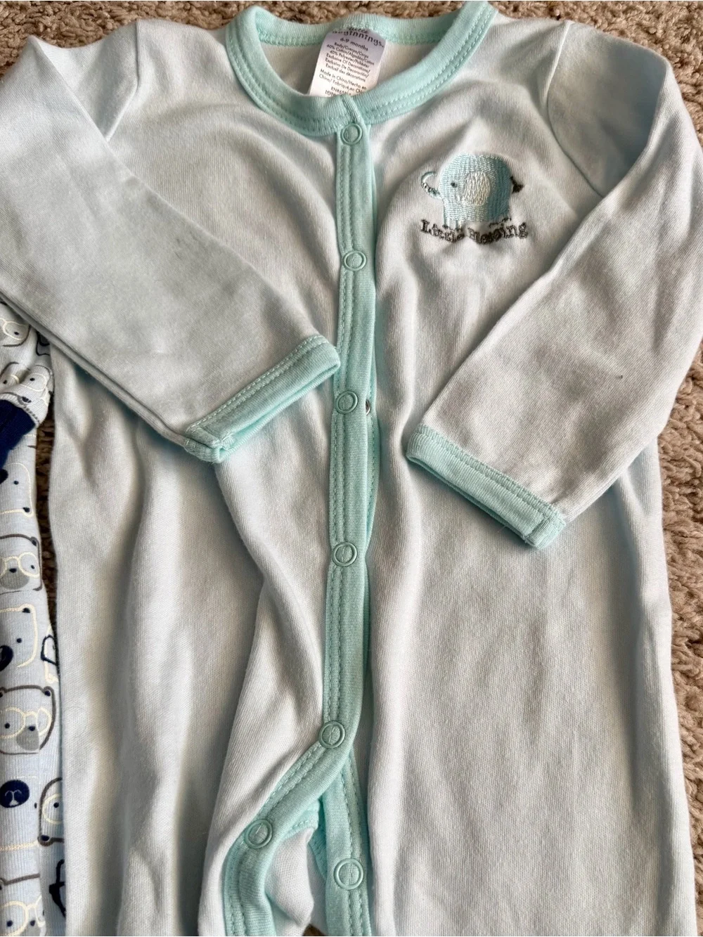 3-Piece Baby Footed Pajamas